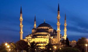 The Sultanahmet Mosque, also known as the Blue Mosque, is in Istanbul, Turkey. It was built during the early 17th century. Credit: Steve Allen | Dreamstime